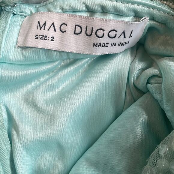Mac Duggal Soft Mint Sequined Back Cut Out Gown Size 2 NWT Retails: $698 - Picture 5 of 7